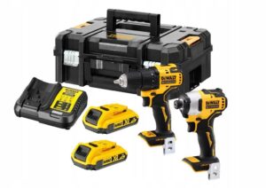 Zestaw wkrętarka + zakrętarka udarowa DEWALT 18V 2-biegi TSTAK DCK2061D2T