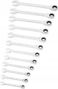 Klucze płasko-oczkowe z grzechotką STANLEY 8-19mm 12 sztuk STMT82847-0
