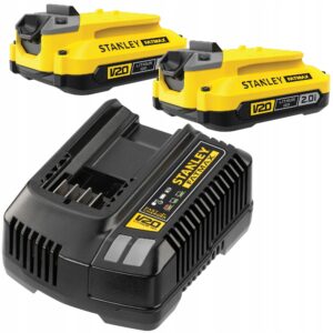 Zestaw startowy Akumulator 2x2.0Ah + Ładowarka STANLEY FATMAX V20